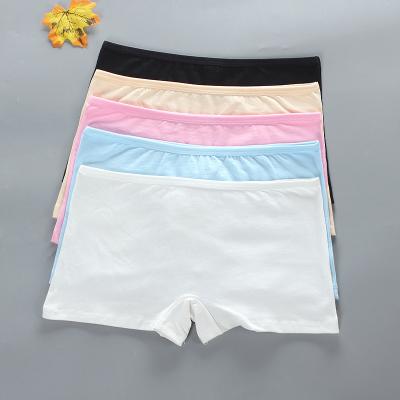 China Cotton Girl Breathable Underwear Boxer Shorts For 12-16 Years Solid Panties Breathable Suitable To Teenager for sale