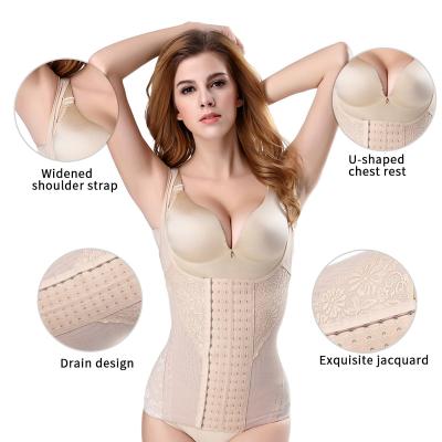 China Plus Size Plus Size 6 Tier Adjustable Hook Tummy Control Slimming Lift Up Waist Trainer Vest For Women for sale