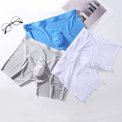 China Breathable 3d ice silk men's plus size boxer underwear briefs men slim and light summer boxer briefs for sale