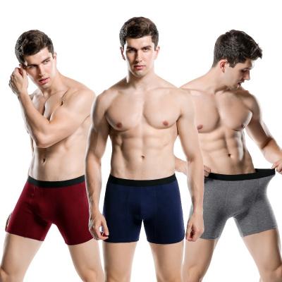 China Antibacterial high quality private label men's 100% cotton briefs and boxers underwear men's cheap OEM satin boxer shorts for men wholesale for sale