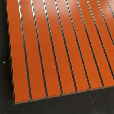 China Moisture Proof MDF Slatwall Panels With Aluminum Insert for sale