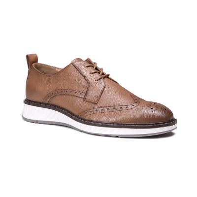 China Lightweight Gentlemen Dress Formal Mens Official Brogue Shoes Genuine Leather For Men for sale