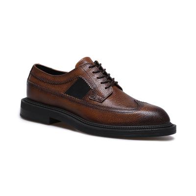 China ABINITIO OEM Light Luxury Original Brand Handmade Leather Lace Up Brogue Shoes Men for sale