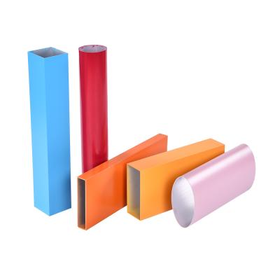 China Decoration Aluminum Square Tube Section Customized  Color  For Showroom for sale