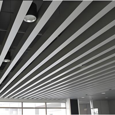 China Modern Decorative Aluminum Ceiling Strip Slat Baffle Aluminum Strip Ceiling Aluminum Suspended Ceiling for sale