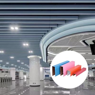 China Transfer Extruded Aluminium Slat Ceiling Panels , Suspended Strip Ceiling for sale