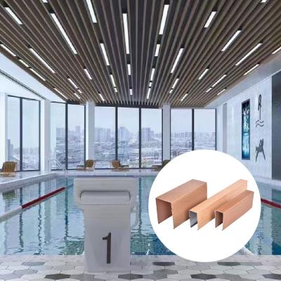 China Interior Decor Slat Ceiling Panels U Tube Customized Alum Strip Ceiling for sale