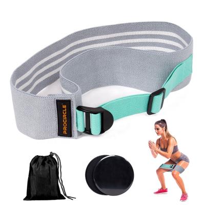 China High Quality Fitness Hip Circle Band Yoga Polyester Latex Fabric Resistance Bands for sale