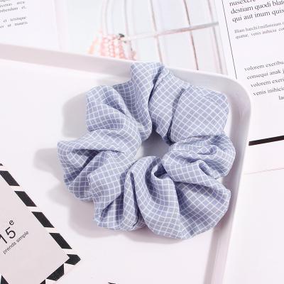 China Fashion Multiple Styles New Fashion Small Grids Hair Scrunchie Elastic Band Headwear Rubber Hair Tie For Women for sale