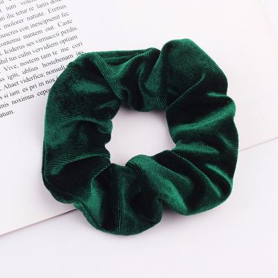 China 36Colors Korea Fashion Velvet Scrunchies Elastic Hair Bands Solid Color Headwear Women Girls Pleated Scrunchie Ponytail Hair Accessories for sale