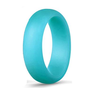 China 5.7wide Solid Color Silicone Environmental Friendly Popular Ring Customized Logo Ring For Women for sale