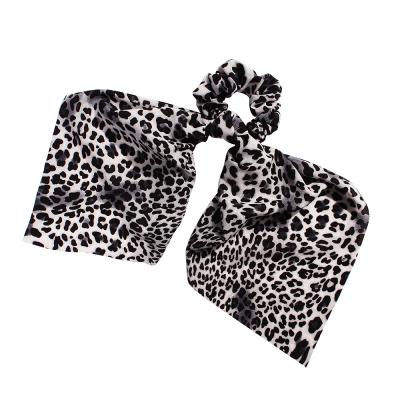 China Fashion Leopard Snake Stripe Zebra Print Hair Scrunchies Ribbon Headband Bow Knot Hair Ties For Women for sale