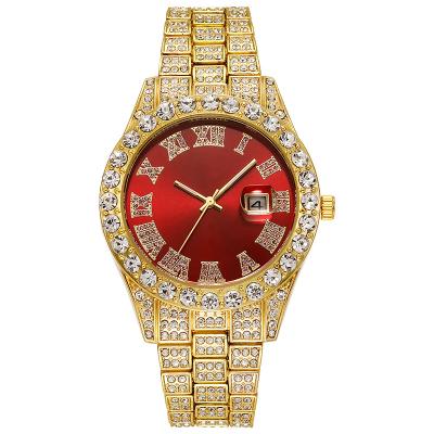 China Wholesale unisex hiphop wristwatch gold quartz watch for men for sale