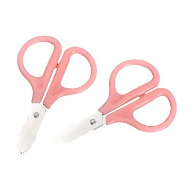 China DIY Jewelry Stainless Steel Safety Hand Scissors Kids DIY Pink Scissors for sale