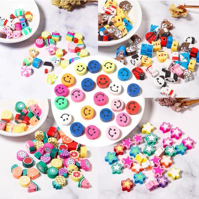 China DIY Jewelry Making Factory Wholesale 9-11mm Animal Fruit Candy Flower Polymer Clay Beads For DIY Mobile Chain And Bracelet for sale