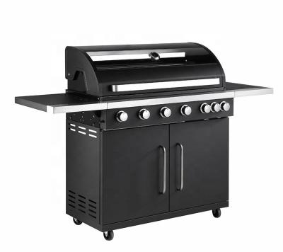 China Easily Assembled Commercial Gas Grills Gas BBQ With Cart Garden Used for sale