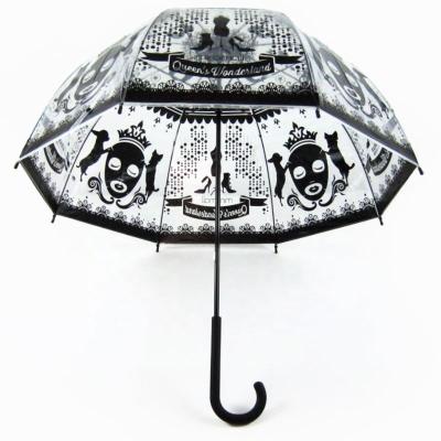 China Minimalist Manual Open POE Transparent Umbrella for sale