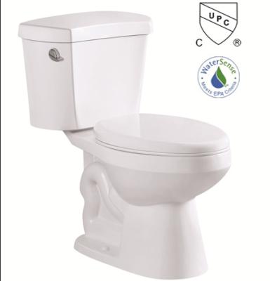 China Double-Flow CUPC Toilet Seat Toilet Bowl Closestool Two Piece Pedestal Pan With CUPC Certification for sale