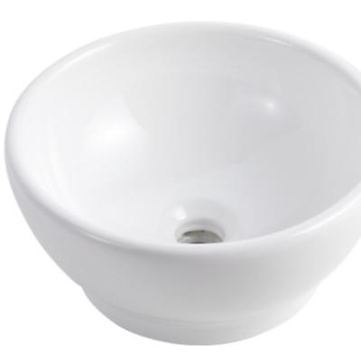 China Factory Wholesale Bathroom Modern Round White Color Lavatory Good Quality Ceramic Basin Sink For Counter Top Basin for sale