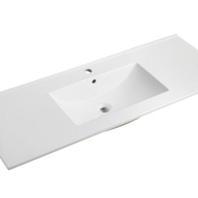 China CE Certificate Factory Wholesale Modern CUPC Countertop Basin Bathroom Cabinet Basin Ceramic Rectangular Thinsulate for sale