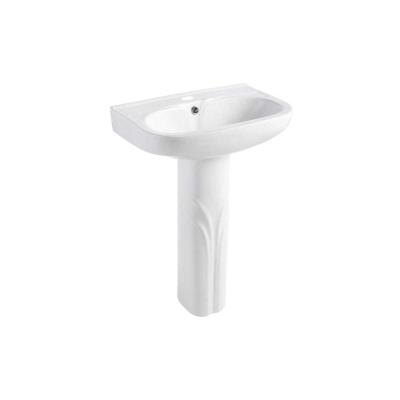 China Easy Clean Ceramic Sink Pedestal Bathroom Vanity Floor Mounted Wash Basin China 2021 Made for sale