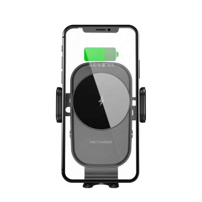 China Wireless Charger Mount Car Wireless Charger Sensor Smart Auto Maintaining 15W Fast Charging With Magnetic LED For iPhone For Samsung for sale