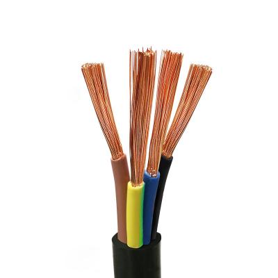 China Flexible Construction RVV 4 Core Power Cable 1.5mm Wires Copper 2.5mm for sale