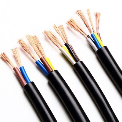 China Flexible Electric Power Construction RVV Cable 4 Core Cable PVC Insulated And Sheathed Wire for sale