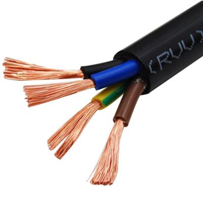 China Construction Conductor Electric Wire RVV 4core 0.75mm Pure Copper Power Cable PVC Insulated for sale