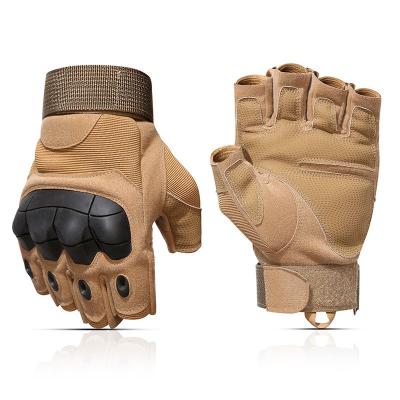 China Half Finger / Fingerless Made In China Top Quality Fingerless Hard Knuckle Tactical Working Gloves for sale