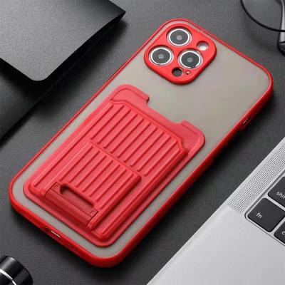 China Soft case matte tpu+ shockproof mobile phone PC phone cover card insert for iPhone XS XR 8 7 6 PRO max for sale