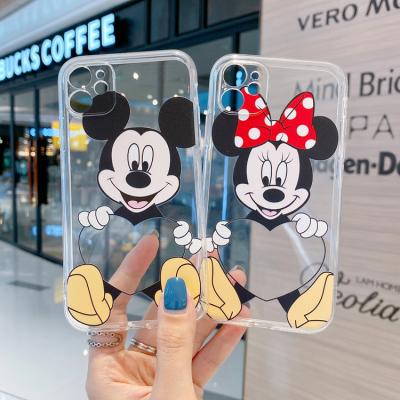 China 2021 universal newcomer pore edge tpu mickey case soft thin straight shockproof full phone model universal for sale