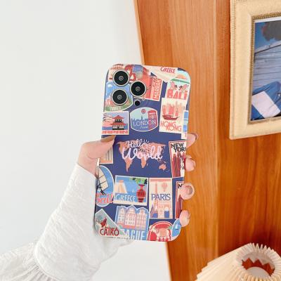 China Sublimation Cell Phone Shockproof Shells Travel Pattern Fashion IMD Phone Case For iPhone 13 pro 12 pro 11 mini XS Max XR X for sale