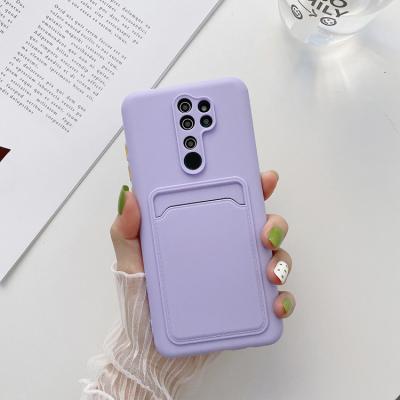 China Silicone Phone Cover Card Slot Shockproof Cell Phone Bags & Cases For Redmi Note 9 Note 10 Pro Redmi Note 8 Phone Case for sale