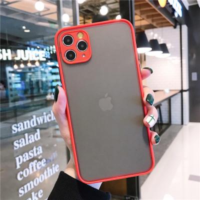 China MOQ Shockproof Bottom Mannequins Anti-WaterMark Shell Contrast Color Key Gel Phone Back Cover Translucent for sale