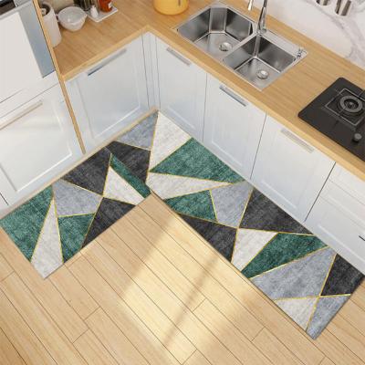 China New Design 160*230cm Washable Non-slip Kitchen PVC Decoration Floor Mats for sale