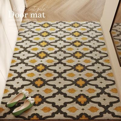 China New Product Washable Durable Anti Slip Flower Printing Carpet Cover PVC Floor Mats for sale