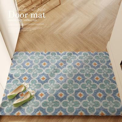 China Diy Irregular Shape Washable Polypropylene Custom Anti-Slip Door Mat for sale