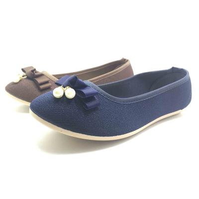 China Elegant Women's Round Pumps Cheap Value Casual Flat Shoes Good Quality Ladies Round Toe Ballet Flats for sale