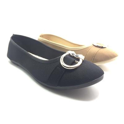 China Fashionable classic comfortable round injection PVC high quality women's ballet flats ladies flat shoes for sale