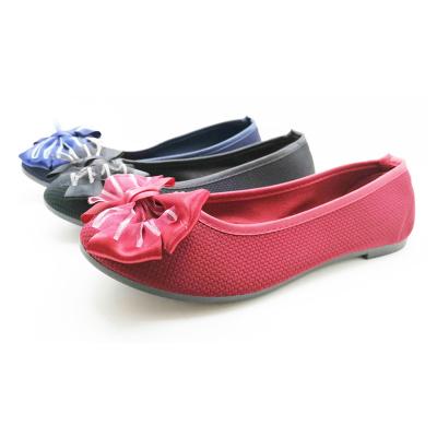 China Round Toe Lower Price Women Comfortable Flat Shoes Hot Selling High Quality Ladies Round Toe Ballet Flats for sale