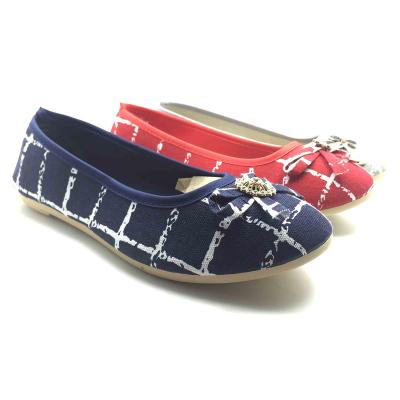 China OEM Factory Price Women Soft Casual Flat Shoes Ladies Round Round Toe Ballet Flats for sale