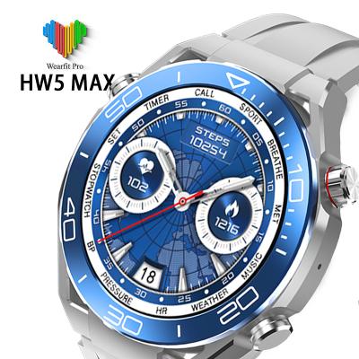 China Touch Screen Wearfit HW5 MAX Smart Watch High Definition Heart Rate Sport Luxury Men Call NFC Smartwatch with 3 Watch Bands 1.52