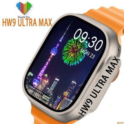 China Shenzhen Best Touch Screen BT Smart Watch HW9 2023 Ultra Max 2023 Screen Call Heart Rate Blood Pressure Wearable Devices for sale