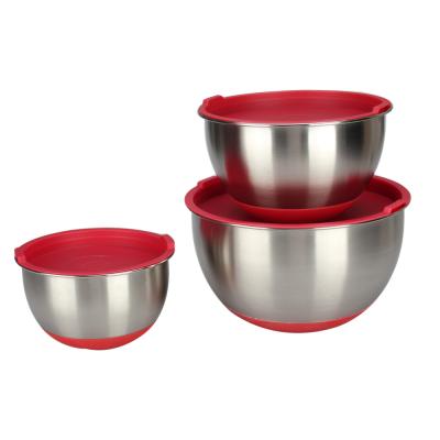 China Disposable Stainless Steel Mixing Bowl Set - 4 Nested German Deep Cooking Mixing Bowls for sale