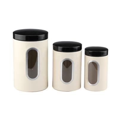 China Cover Stainless Steel Canister WS03 Coffee Storage With Glass Window Suitable For Kitchen And Cafe To Store Something for sale