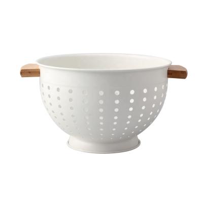 China Sustainable Powder Coating White Colander for sale