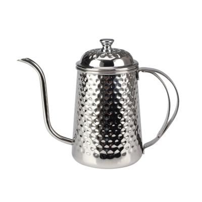 China Sustainable Stainless Steel Gooseneck Kettle - 8th Team 650ml Pour Over Drip Kettle, Hammer Surface, 2018 Hot Sale for sale