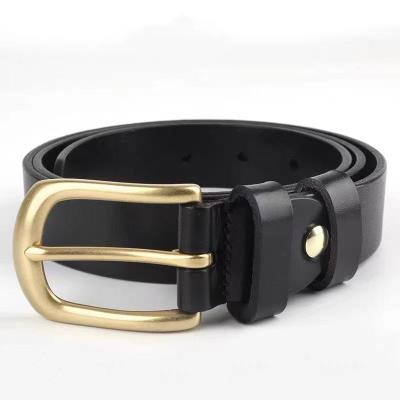 China Fashion.Casual Ladies Pin Buckle Top Layer Cowhide Simple All-match Genuine Leather Casual All-match Genuine Leather Belt for sale