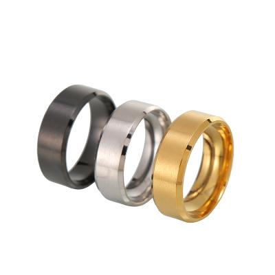 China Environmentally friendly smooth flat men's stainless steel ring sold directly by popular European and American manufacturers for sale